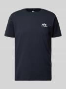 Alpha Industries T-Shirt mit Label-Print Modell 'BASIC' in Dunkelblau,...