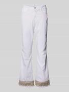 Brax Bootcut Jeans mit Fransen Modell 'Style. Mary' in Weiss, Größe 38