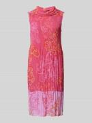Betty Barclay Knielanges Kleid mit Plisseefalten in Pink, Größe 38