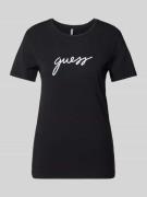 Guess T-Shirt mit Label-Print Modell 'CARRIE' in Black, Größe XS