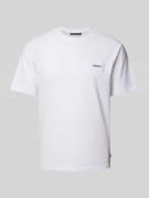 Michael Kors T-Shirt mit Label-Patch in Weiss, Größe S