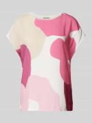 Tom Tailor T-Shirt mit Allover-Muster in Pink, Größe XXL