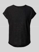 Only T-Shirt mit Lochstickerei Modell 'SMILLA' in Black, Größe XS