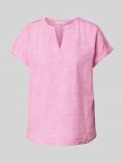 Tom Tailor Blusenshirt mit V-Ausschnitt in Pink, Größe 34
