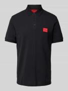 HUGO Regular Fit Poloshirt mit Label-Patch Modell 'Dereso' in Black, G...