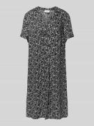 ROBE LÉGÈRE Knielanges Kleid mit Allover-Muster in BLACK, Größe 34