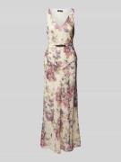 Lauren Ralph Lauren Abendkleid mit floralem Muster und Gürtel in Rose,...