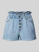 Only Regular Fit Paperbag-Shorts mit Knopfleiste Modell 'CUBA LIFE' in...