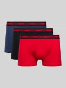 HUGO Trunks mit Label-Details im 3er-Pack in Rot, Größe S