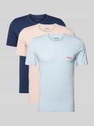 HUGO T-Shirt mit Label-Print im 3er-Pack in Rosa, Größe S