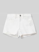 Mango Regular Fit Jeansshorts im 5-Pocket-Design Modell 'isa' in Weiss...