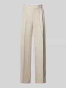 Mango Regular Fit Leinenhose mit Nadelstreifen Modell 'BRIONES' in Bei...