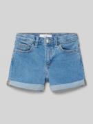 Mango Regular Fit Jeansshorts im 5-Pocket-Design in Hellblau, Größe 12...
