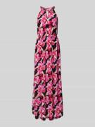 Vila Maxikleid mit floralem Print Modell 'MESA' in Pink, Größe 36