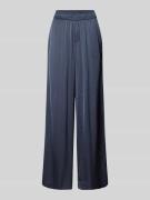 mbyM Wide Leg Stoffhose in Crinkle-Optik Modell 'Asaka' in Dunkelblau,...