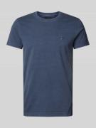 Tommy Hilfiger T-Shirt mit Label-Stitching in Marine, Größe S