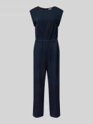 Tom Tailor Jumpsuit mit Rundhalsausschnitt in Marine, Größe 36