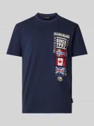 Napapijri T-Shirt mit Motiv-Print Modell 'TURIN' in Marine, Größe S