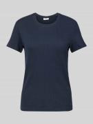 Marc O'Polo Denim T-Shirt in Ripp-Optik in Marine, Größe L