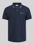 s.Oliver RED LABEL Regular Fit Poloshirt mit Label-Print in Marine, Gr...
