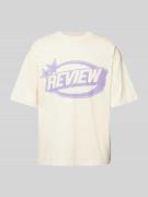REVIEW T-Shirt mit Rundhalsausschnitt in Ecru, Größe S
