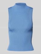 Stefanel Tanktop mit Stehkragen in Hellblau, Größe XS