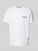 CARLO COLUCCI T-Shirt mit Label-Print in Weiss, Größe S