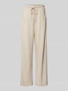 Only Wide Leg Stoffhose mit elastischem Bund Modell 'JANY' in Beige, G...