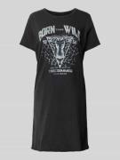 Only T-Shirt-Kleid mit Motiv-Print Modell 'LUCY LIFE' in Black, Größe ...