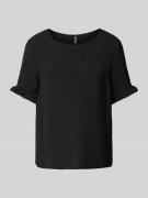 Pieces T-Shirt mit Strukturmuster Modell 'ARIANNA' in Black, Größe XS