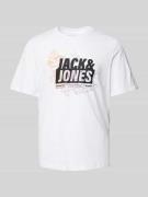 Jack & Jones T-Shirt mit Label-Print in Weiss, Größe S