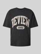 REVIEW T-Shirt mit Label-Print in Black, Größe XS