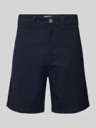 REVIEW Shorts in unifarbenem Design in Dunkelblau, Größe XS