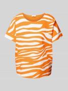 s.Oliver RED LABEL T-Shirt mit Rundhalsausschnitt in Orange, Größe 34