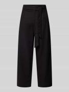 s.Oliver RED LABEL Wide Leg Leinenhose mit verkürztem Schnitt in Black...