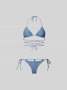 ROTATE Bikini mit Strukturmuster in Blau, Größe L