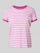 Jake*s Casual T-Shirt mit Rundhalsausschnitt in Pink, Größe XL