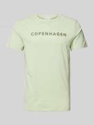 Lindbergh T-Shirt mit Label-Print Modell 'Copenhagen' in Mint, Größe M