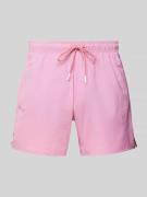 BOSS Regular Fit Badeshorts mit Label-Print Modell 'Iconic' in Pink, G...