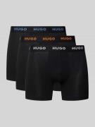 HUGO Trunks mit elastischem Logo-Bund im 3er-Pack in Black, Größe L