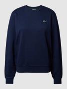 Lacoste Sport Sweatshirt mit Logo-Stitching in Dunkelblau, Größe 42