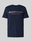 TOM TAILOR DENIM T-Shirt mit Rundhalsausschnitt in Marine, Größe M