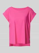 Raffaello Rossi T-Shirt mit Label-Applikation Modell 'GRIT' in Pink, G...