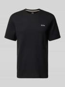 BOSS T-Shirt mit Label-Stitching in Black, Größe L