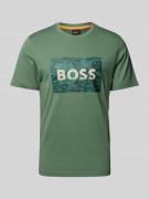 BOSS Orange T-Shirt mit Motiv-Print in Gruen, Größe L