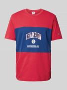 CHAMPION T-Shirt mit Colour-Blocking-Design in Rot, Größe M