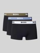 BOSS Trunks mit elastischem Label-Bund im 3er-Pack in Black, Größe L