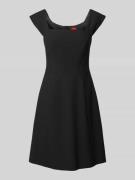 HUGO Knielanges Kleid mit Karree-Ausschnitt Modell 'KINTI' in Black, G...