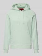 HUGO Hoodie mit Label-Stitching Modell 'Tonal' in Mint, Größe L