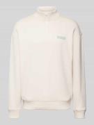 HUGO Sweatshirt mit Stehkragen Modell 'Diqiele' in Offwhite, Größe S